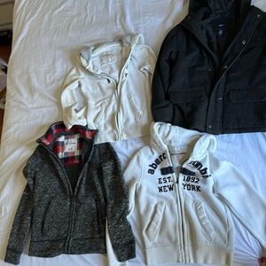 Lots of 4 big boy youth Abercrombie and gap kids jacket size s and size medium